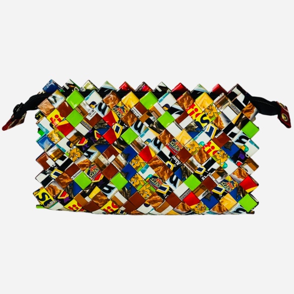 Nahui Ollin | Women's Candy Wrapper Clutch - Picture 1 of 15